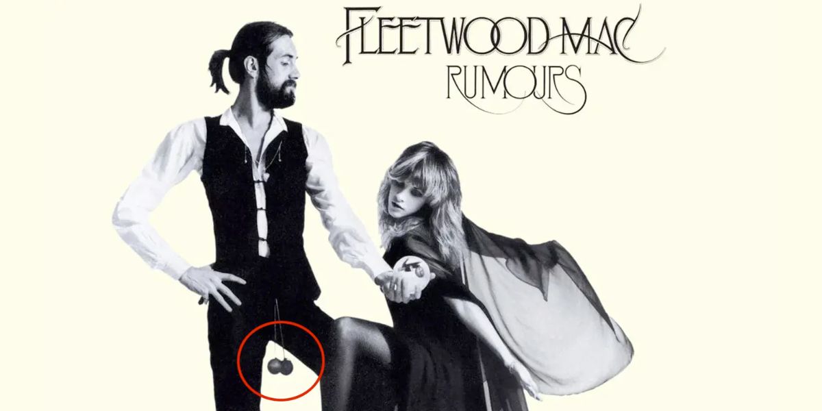 MICK FLEETWOOD: RUMOURS STAGE AND ALBUM COVER-WORN HANGING WOODEN